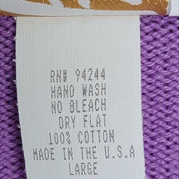 Tia Designs Vintage 90s Women's Red Hat Society Cardigan Sweater. Size L - Picture 4 of 4